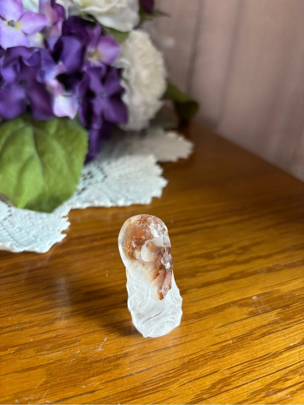 Fire Quartz Crystal Carving Octopus